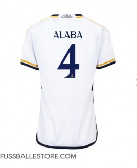 Günstige Real Madrid David Alaba #4 Heimtrikot Damen 2023-24 Kurzarm